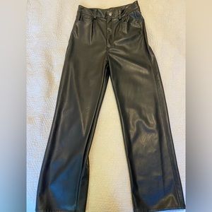 H&M High Waist Pleather Jeans